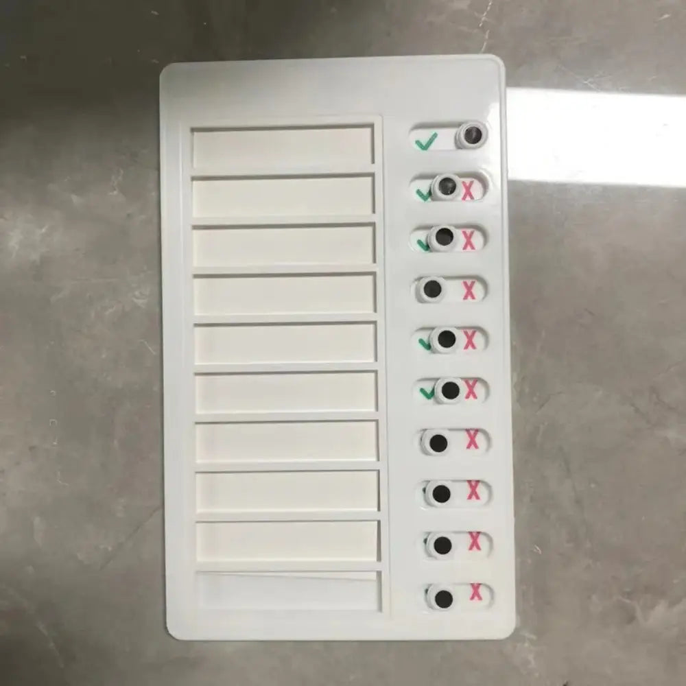 לוח משימות מעוצב לילדים - לבן