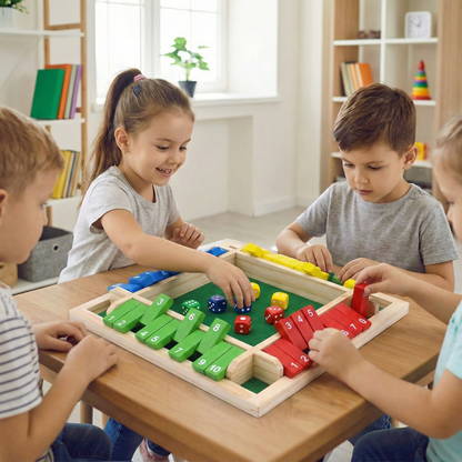 משחק "סגור את הקופסה" מעץ - תרגול חשבון לכל המשפחה