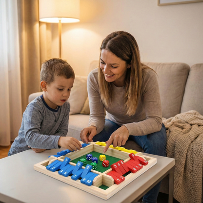 משחק "סגור את הקופסה" מעץ - תרגול חשבון לכל המשפחה