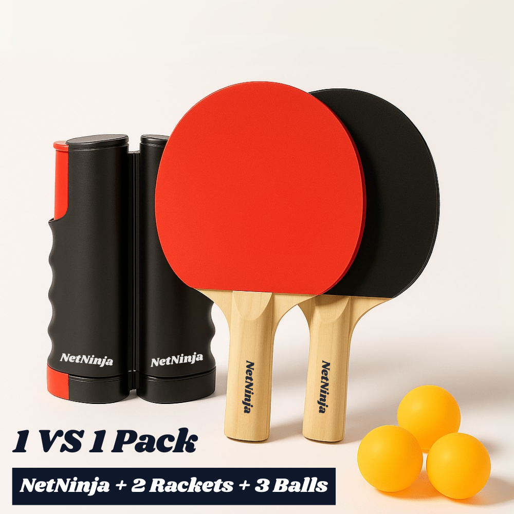 רשת טניס שולחן ניידת מבית NetNinja