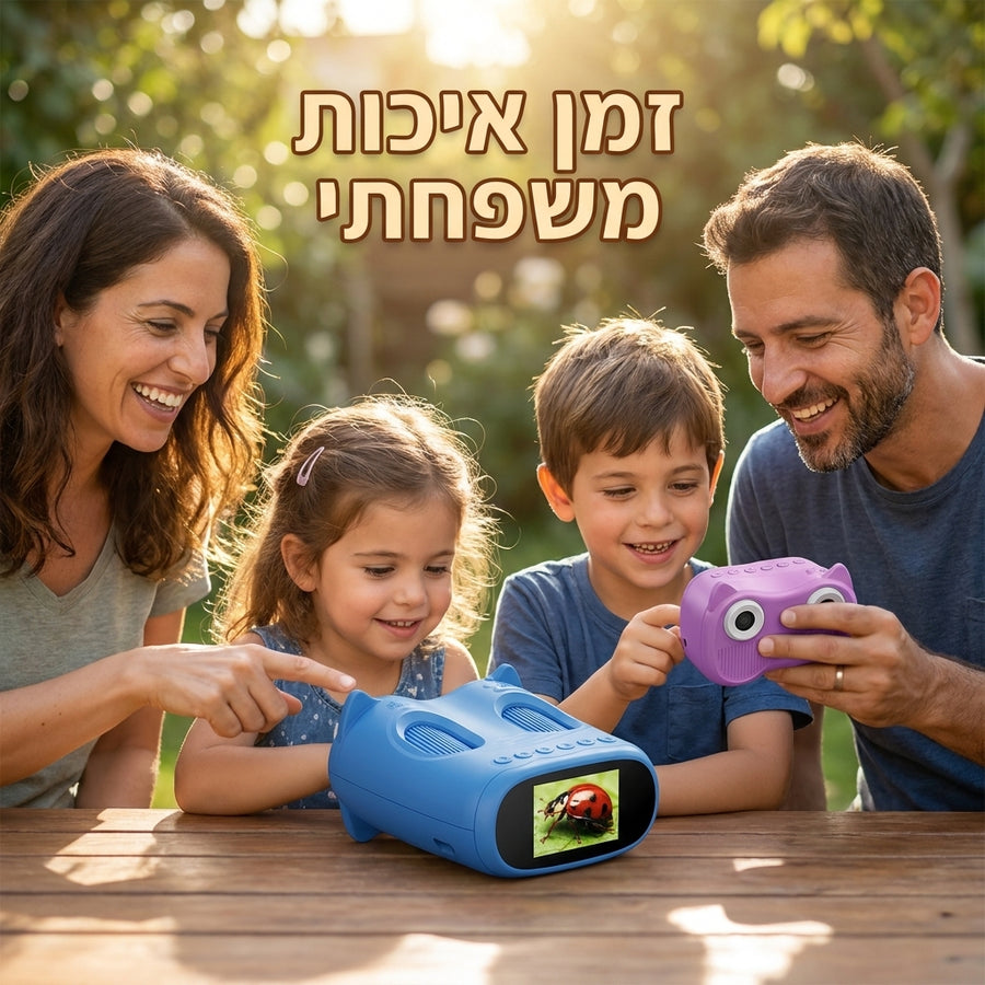 משפחה חוקרת יחד עם זום-אי (איור)