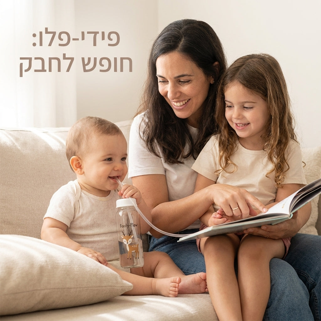 בקבוק "פידי-פלו" - האכלה נוחה ללא ידיים לתינוקות