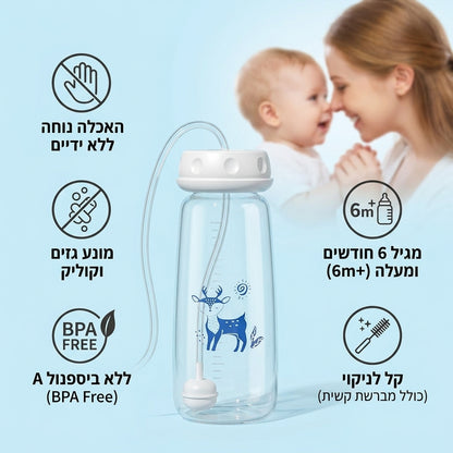 בקבוק "פידי-פלו" - האכלה נוחה ללא ידיים לתינוקות