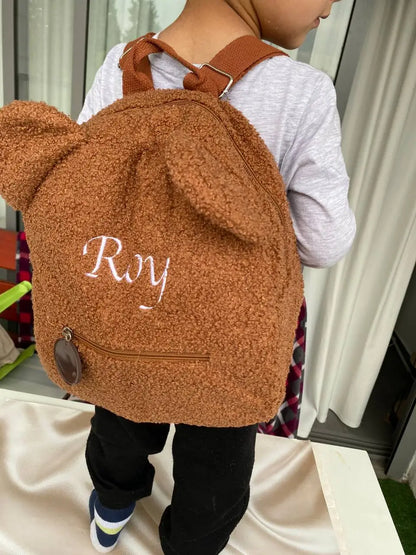 TeddyPop תיק גב רך ואיכותי עם רקמת שם בהתאמה אישית בעיצוב דובון - General